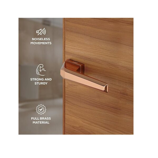 LAPO Premium Door Lock Set for Bathroom PVD Rose Gold Fini 1 - LXINDIA.COM