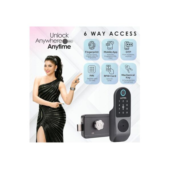 LAVNA LE50 Smart Electronic Metal Door Lock 2 - LXINDIA.COM