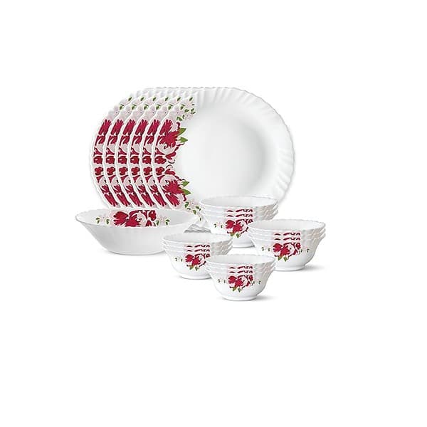 Larah by Borosil Rose Dinner Set - LXINDIA.COM