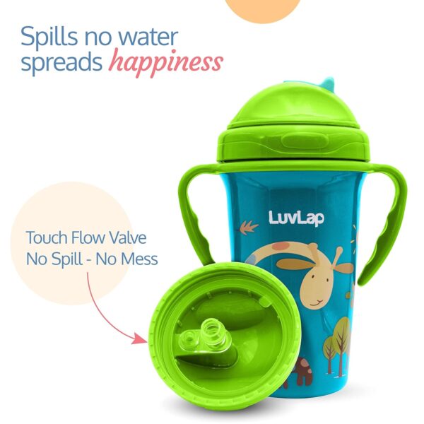 LuvLap Tiny Giffy Sippy Cup300 ml Green A - LXINDIA.COM