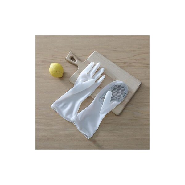 MUSVUZA Silicone Dishwashing Rubber Gloves Grey B - LXINDIA.COM