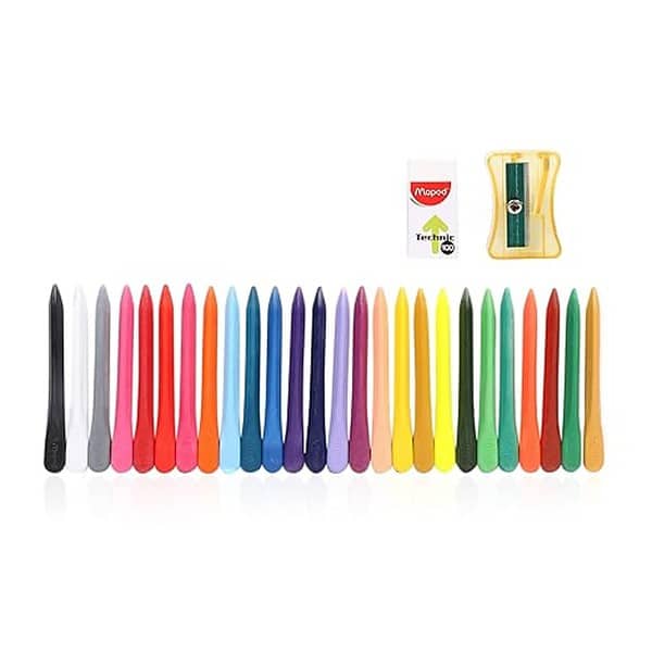 Maped ColorPeps PlastiClean Erasable Plastic Crayons Set 1 2 - LXINDIA.COM