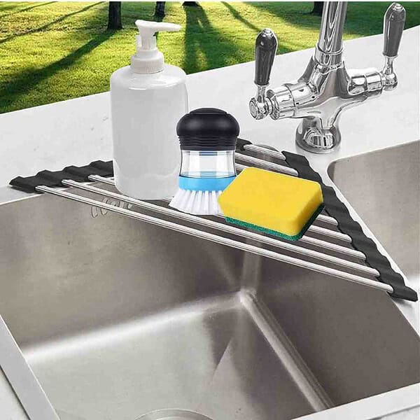 NILKANTH Triangle Roll Up Dish Drying Rack for Sink Corner A - LXINDIA.COM