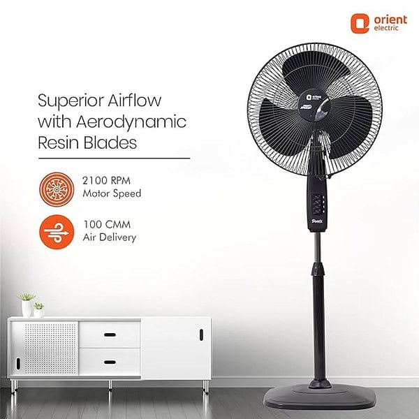 Orient Electric Stand 37 Trendz 400mm Stand Fan Slate Grey1 - LXINDIA.COM