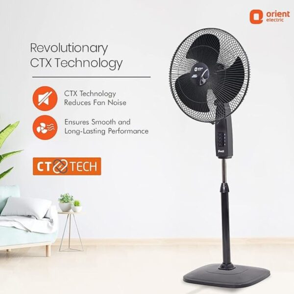 Orient Electric Stand 37 Trendz 400mm Stand Fan Slate Grey3 - LXINDIA.COM