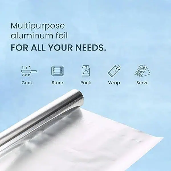 Origami Silver Aluminium Foil for Food Packing 25m with 11 Micron Thickness 1 - LXINDIA.COM