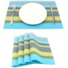 Pepplo Set of 4 for Dining Table Heat Resistant Mats Multicolor Bluegreen - LXINDIA.COM