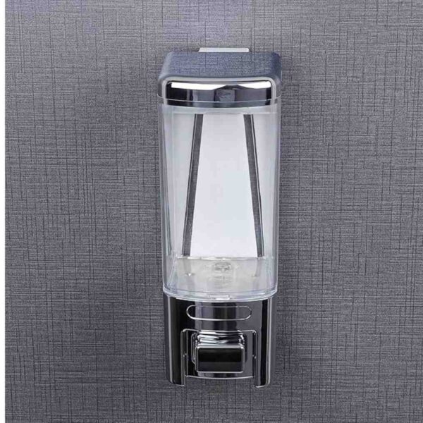 Plantex ABS Plastic Push Button Dispenser for Shampoo Transparent and Silver - LXINDIA.COM