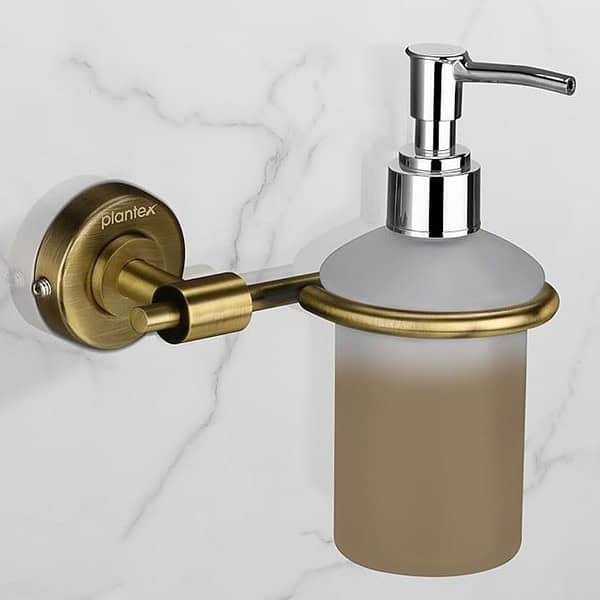 Plantex Stainless Steel Liquid Shampoo Dispenser Antique - LXINDIA.COM