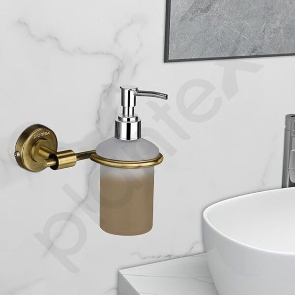 Plantex Stainless Steel Liquid Shampoo Dispenser Antique1 - LXINDIA.COM