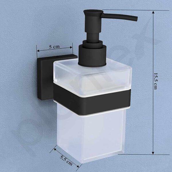 Plantex Stainless Steel Liquid Shampoo Dispenser Black2 - LXINDIA.COM