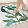 Roseate Leaves Super Soft Anti Skid 40x60 cm - LXINDIA.COM