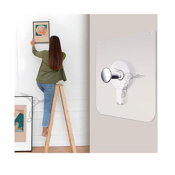 SITTELLA Stainless Steel 10 Pieces Self Adhesive Heavy Duty Nail Photo Wall Hook - LXINDIA.COM