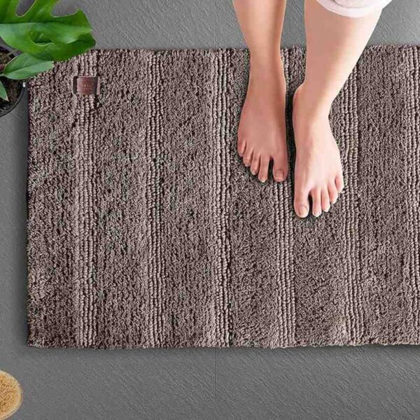 SPREAD SPAIN Cotton Reversible Mushy Bathmat 40x60 cm Dark Brown - LXINDIA.COM