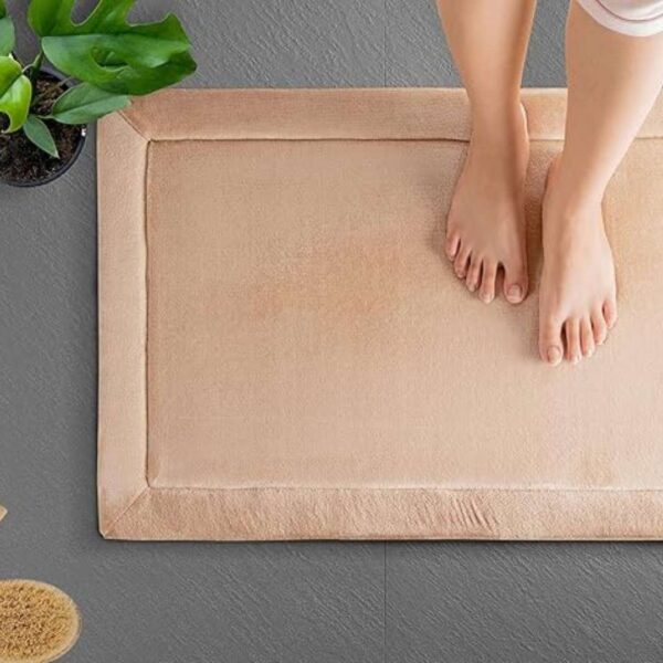 SPREAD SPAIN Memory Foam Bath Mat60cm x 40 cm Light Beige2 - LXINDIA.COM