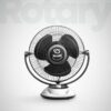 SUMMERCOOL Table Fan 300mm 12 inch Rotary White Black - LXINDIA.COM