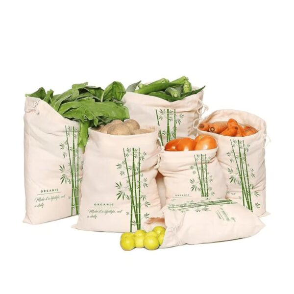 Skinwoo 100 Cotton Set of 10 Reusable Fridge Storage Bags 10x13 Inches - LXINDIA.COM