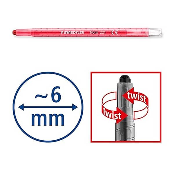 Staedtler 221 Nwp12 Noris Club Twistable Wax Crayon Set 2 - LXINDIA.COM