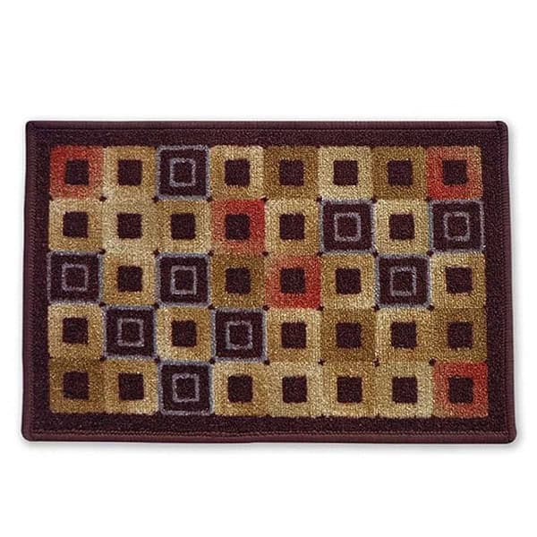 Status Nylon Anti Slip Floor Door Mat 38x58 cm Brown1 - LXINDIA.COM