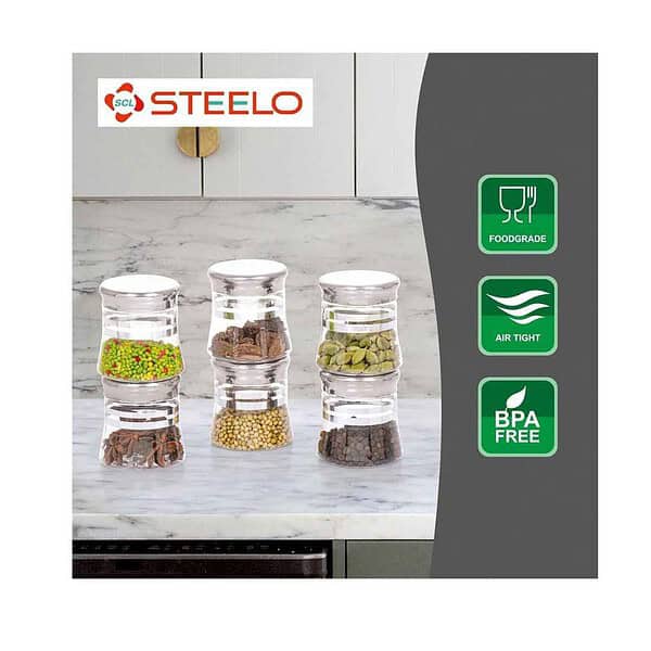 Steelo Plastic Kitchen Storage Container Set C - LXINDIA.COM