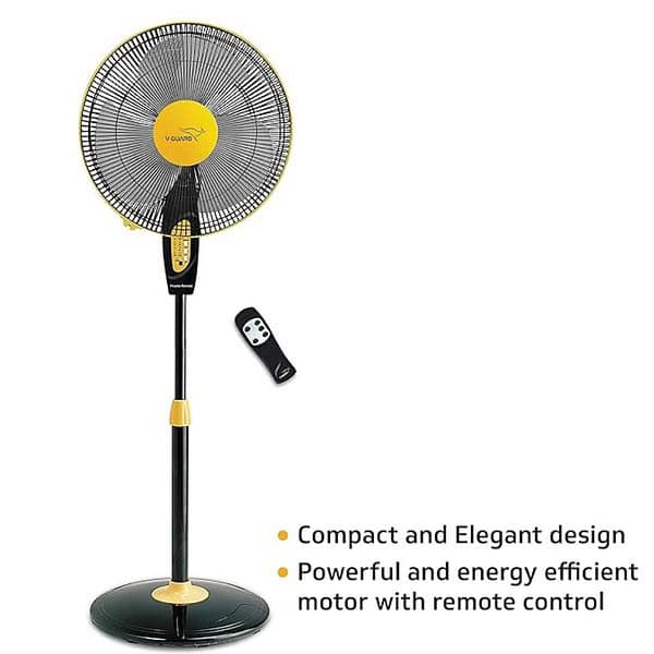 V Guard Finesta RW Neo Remote 400mm Pedestal Fan Yellow Black1 - LXINDIA.COM