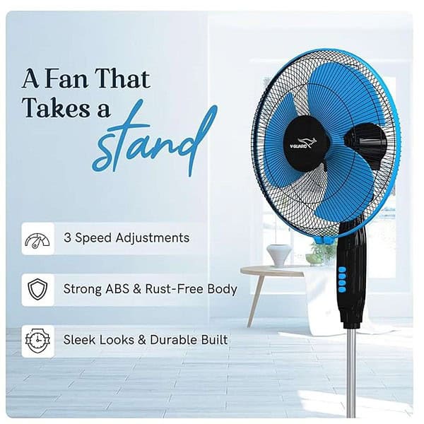 V Guard Gatimaan Pro HSP N High Speed Pedestal Fan400mm Blue Black2 - LXINDIA.COM