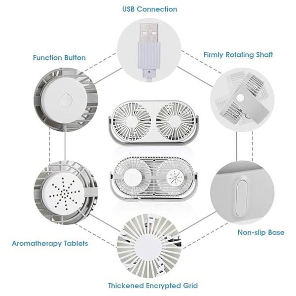 Verilux Portable High Speed Desktop USB Fan2 - LXINDIA.COM