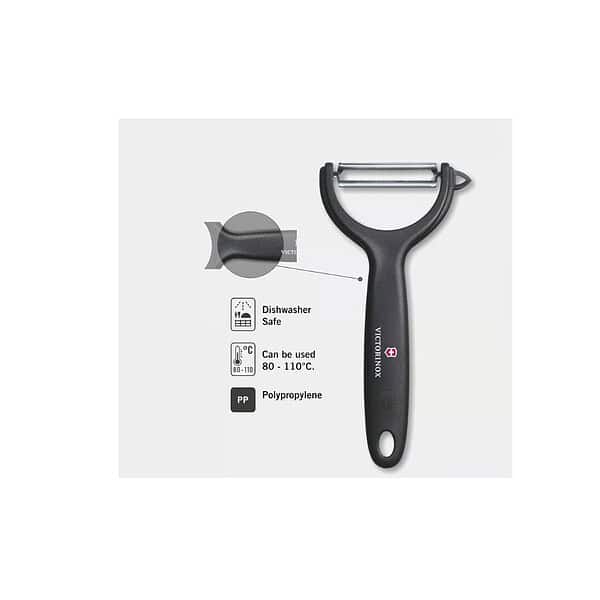 Victorinox Swiss Classic Stainless Steel Peeler Black A - LXINDIA.COM