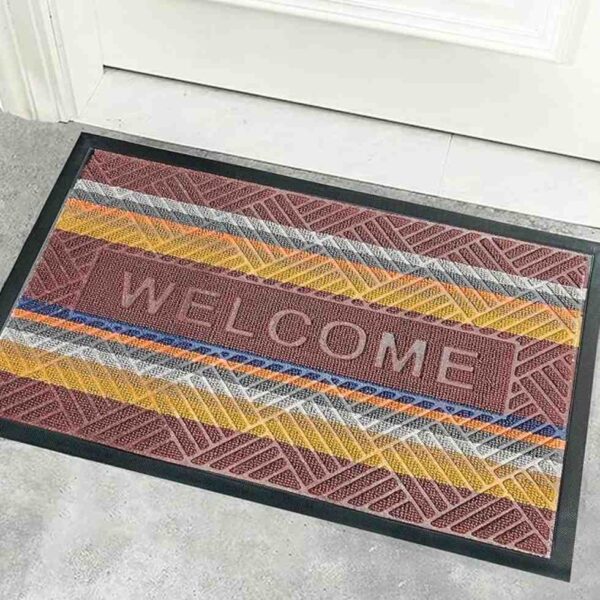 Yellow Weaves Waterproof Anti Slip Welcome Floor Mats 40x60 cms1 - LXINDIA.COM