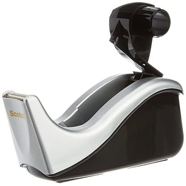 3M Scotch C60 Desktop Tape Dispenser Silver and Black - LXINDIA.COM