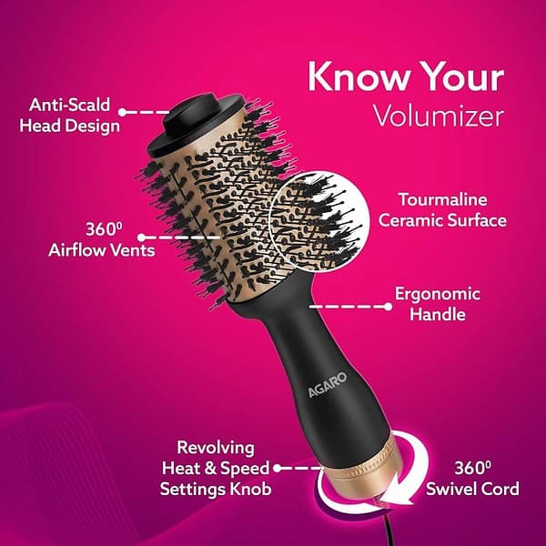 AGARO HV2179 1200 Watts Professional Volumizer Hair Dryer2 - LXINDIA.COM