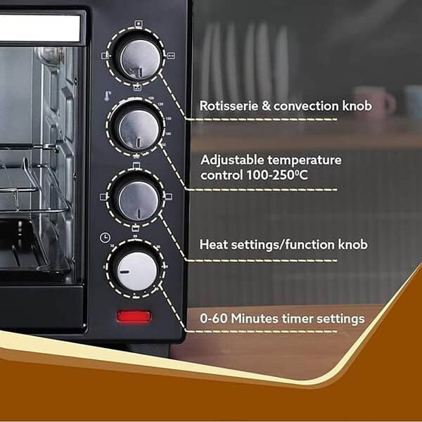 AGARO Marvel 38 Liters Oven Toaster GrilleBlack 1 - LXINDIA.COM