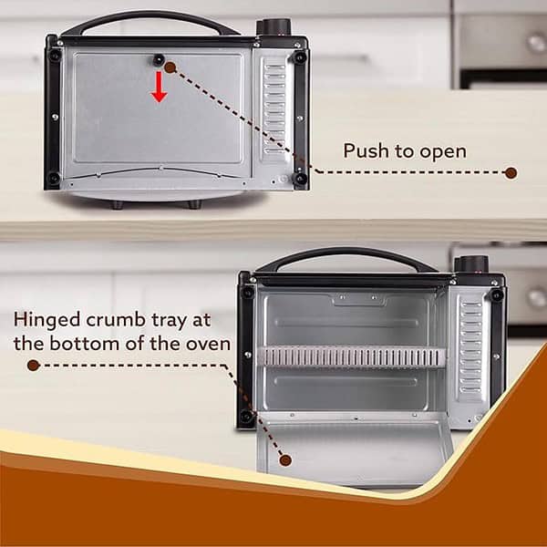 AGARO Marvel 9L Oven Toaster Griller 800 Watts Black 3 - LXINDIA.COM