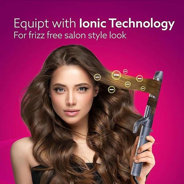 AGARO Prima Rotating Hair Curler 32 mm Ceramic coated barrel Black1 - LXINDIA.COM