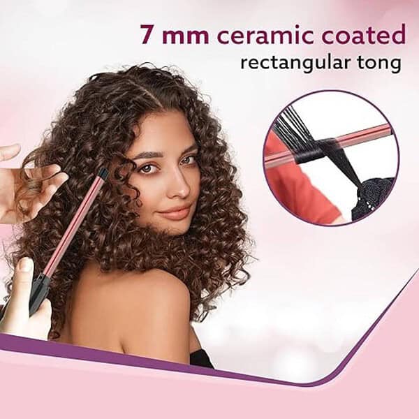 AGARO Rectangular Chopstick Curler With 7 MM Barrel Rose Gold and Black1 - LXINDIA.COM