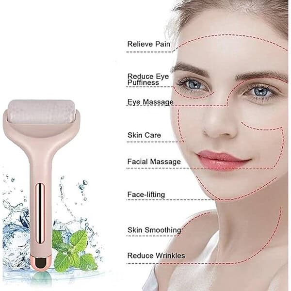 AHCS Ice Roller Face Massager Facial Skin Care Tool with Cooling Gel 3 - LXINDIA.COM