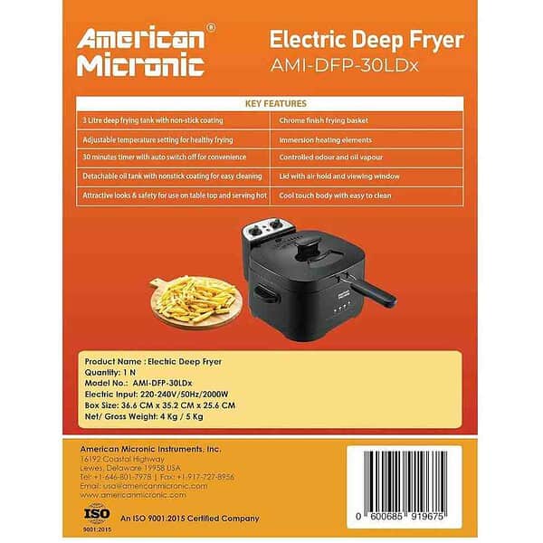 AMERICAN MICRONIC Electric Deep Fryer C - LXINDIA.COM