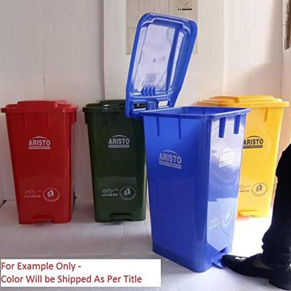 ARISTO Step On Plastic Pedal Garbage Waste Dustbin 70 LTR Green 2 - LXINDIA.COM