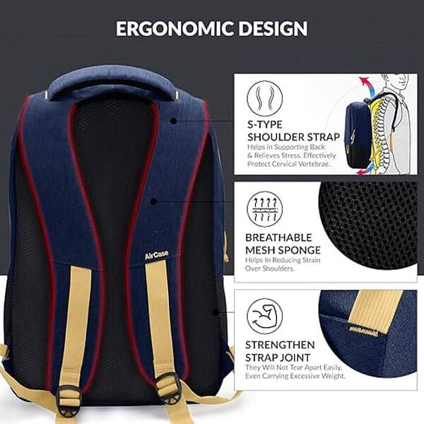 AirCase Casual Water resistant Laptop Backpack2 - LXINDIA.COM