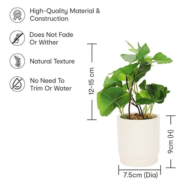 Anko Mini Artificial Plant White Ceramic Pot1 - LXINDIA.COM