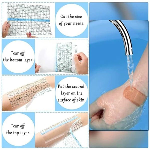 Anzailala Transparent Stretch Adhesive Bandage Clear Waterproof Bandages 2 - LXINDIA.COM