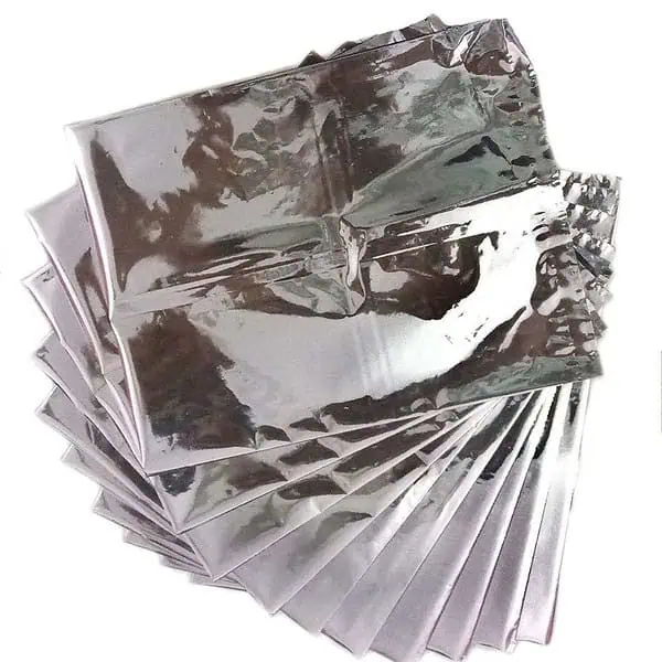 Appropriate Aluminium Silver Foil Plastic Pouches Bags Size 5 x 7 inch - LXINDIA.COM