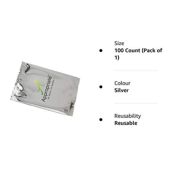 Appropriate Aluminium Silver Foil Plastic Pouches Bags Size 5 x 7 inch1 - LXINDIA.COM