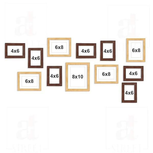 Art Street Decorative Nebula Wall Photo Frames Set of 12 Brown and Beige2 - LXINDIA.COM