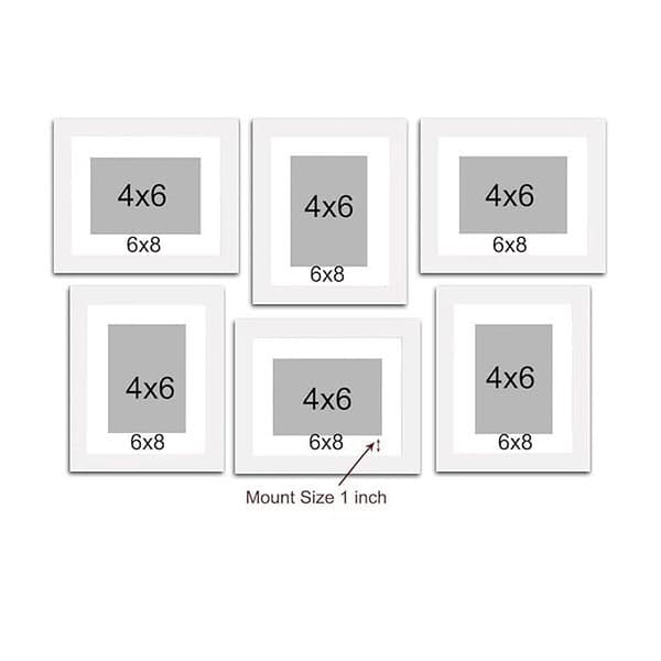 Art Street Decorative Premium Wall Photo Frames Set of 6 White 1 - LXINDIA.COM