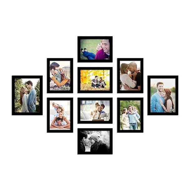 Art Street Rectangular Photo Frame For Wall Set Of 10 Black1 - LXINDIA.COM