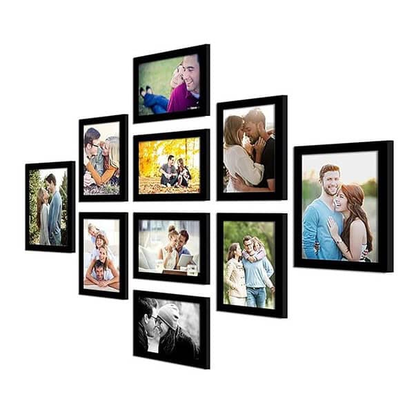 Art Street Rectangular Photo Frame For Wall Set Of 10 Black2 - LXINDIA.COM