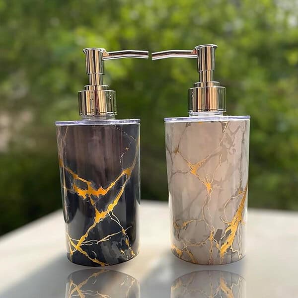 Arthya Modern Marble Design Plastic Soap Dispenser Bottle Pack of 21 - LXINDIA.COM