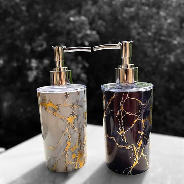 Arthya Modern Marble Design Plastic Soap Dispenser Bottle Pack of 22 - LXINDIA.COM