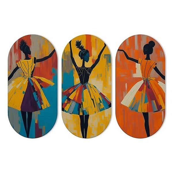 Artvibes Abstract Art Dancers Wood Wall Hanging Decoration Items for Home - LXINDIA.COM